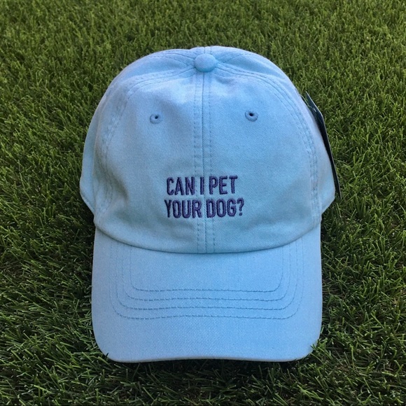State Of Mine Accessories - SALE NWT Can I Pet Your Dog Blue Casual Hat
